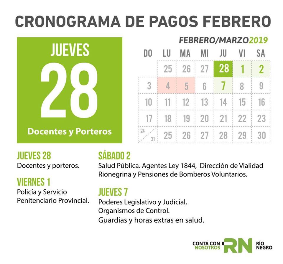 El Gobierno de Río Negro adelanta el cronograma y el 28 de febrero