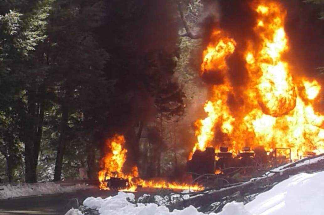 Incendio Ruta 7 lagos